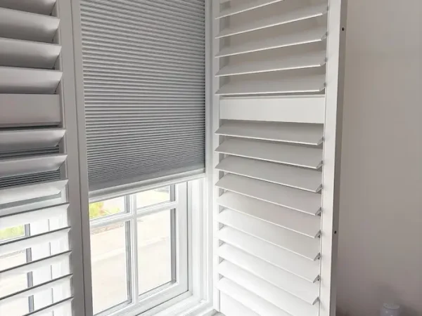 Integrated Blackout Blinds and Fly Screens for Plantation Shutters